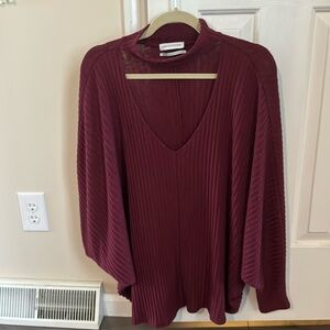 Urban Outfitters Maroon Batwing Sweater